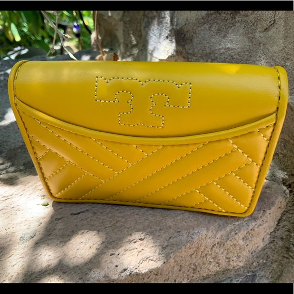 Tory Burch Yellow Leather Mini Wallet - Picture 6 of 16